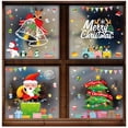 thumbnail image 3 of Pegatina decorativa de Navidad, muñeco de nieve, alce, fiesta, ventana estática, hogar, cocina, oficina, decoración para refrigerador, pegatina de vidrio para pared, 3 of 4