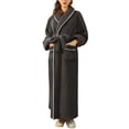 thumbnail image 4 of Robes For Men Mens Robes For Summer Robes Mens Thickened, Couple, Autumn/Winter, Plus Size Bath Dark Gray Bathrobe, 4 of 5