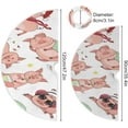 thumbnail image 3 of FMSHPON Pigs Xmas Christmas Tree Skirt Stand Mat for Holiday Party Decoration Indoor Outdoor 48 inches, 3 of 6