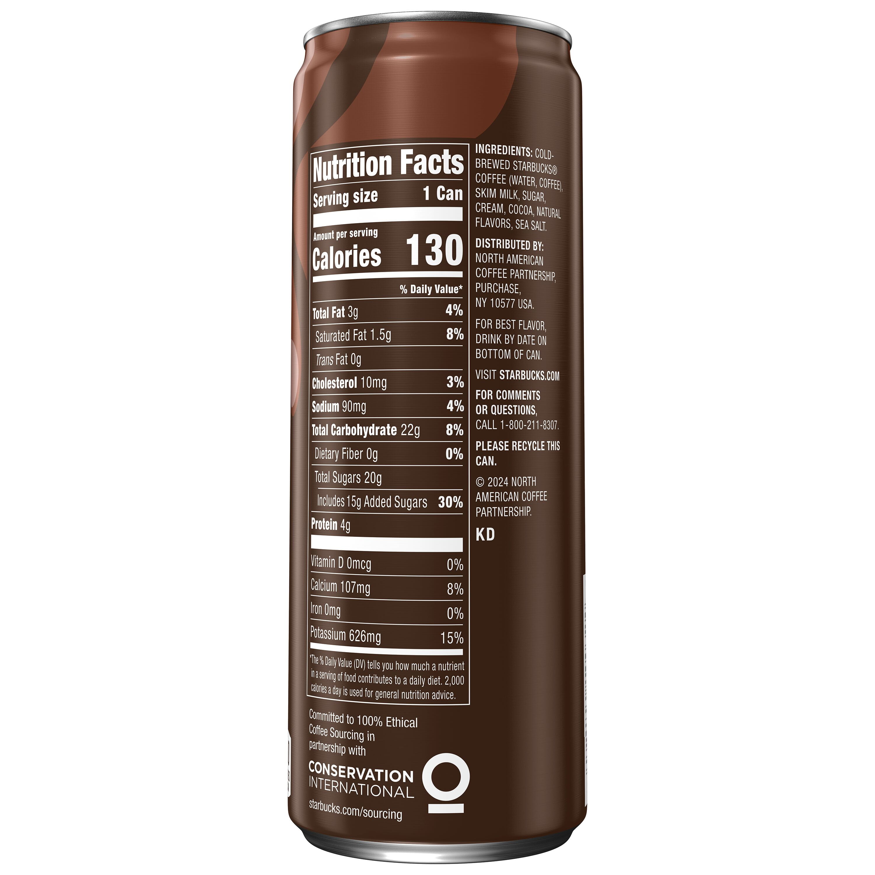 Starbucks Cold Brew Coffee, Chocolate cream flavor, 11 fl oz Cans (12 Pack), Premium Coffee Drink, Iced Coffee
