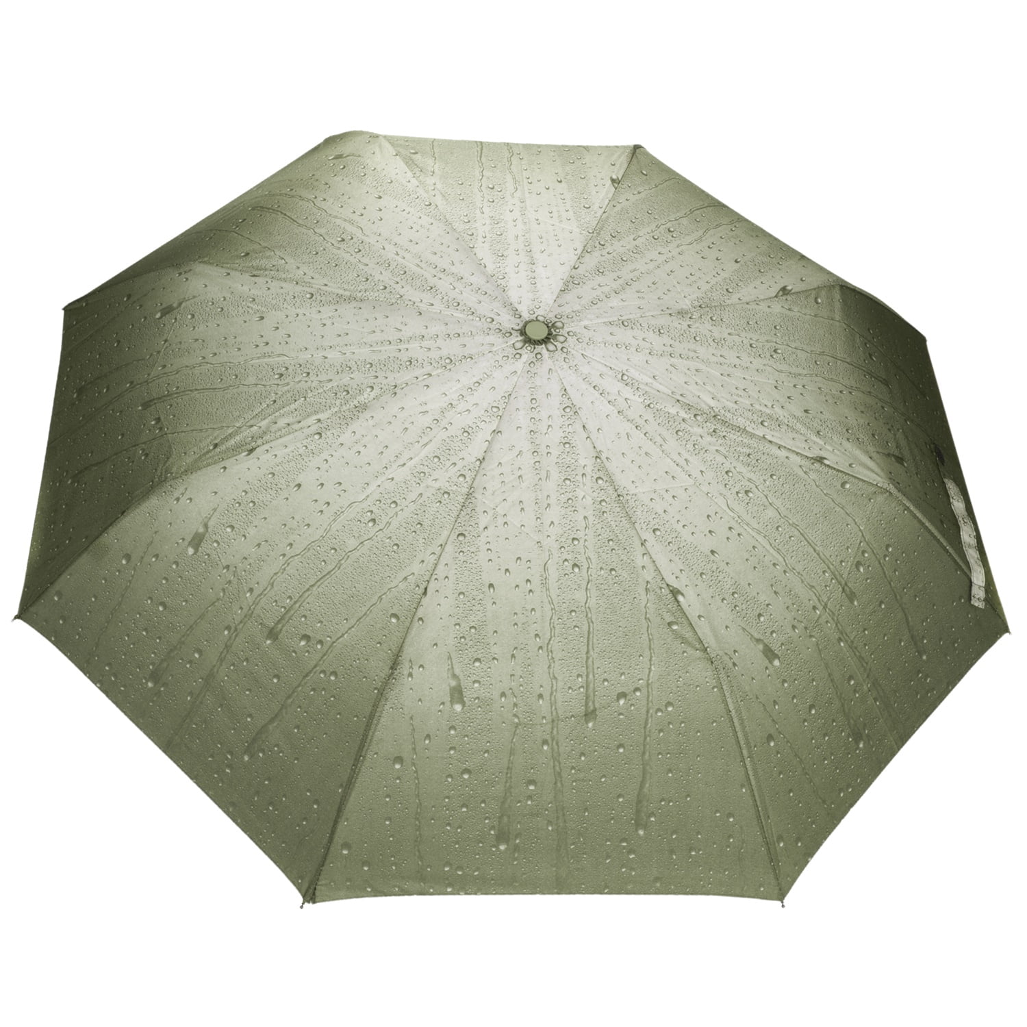 Raindrop Lightweight Compact Travel Sized Windproof Nylon Umbrella With Easy Open Button