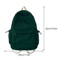 thumbnail image 2 of Teens Fashion Backpack Solid Zipper Large Capacity Nylon Backpack (White), 2 of 10