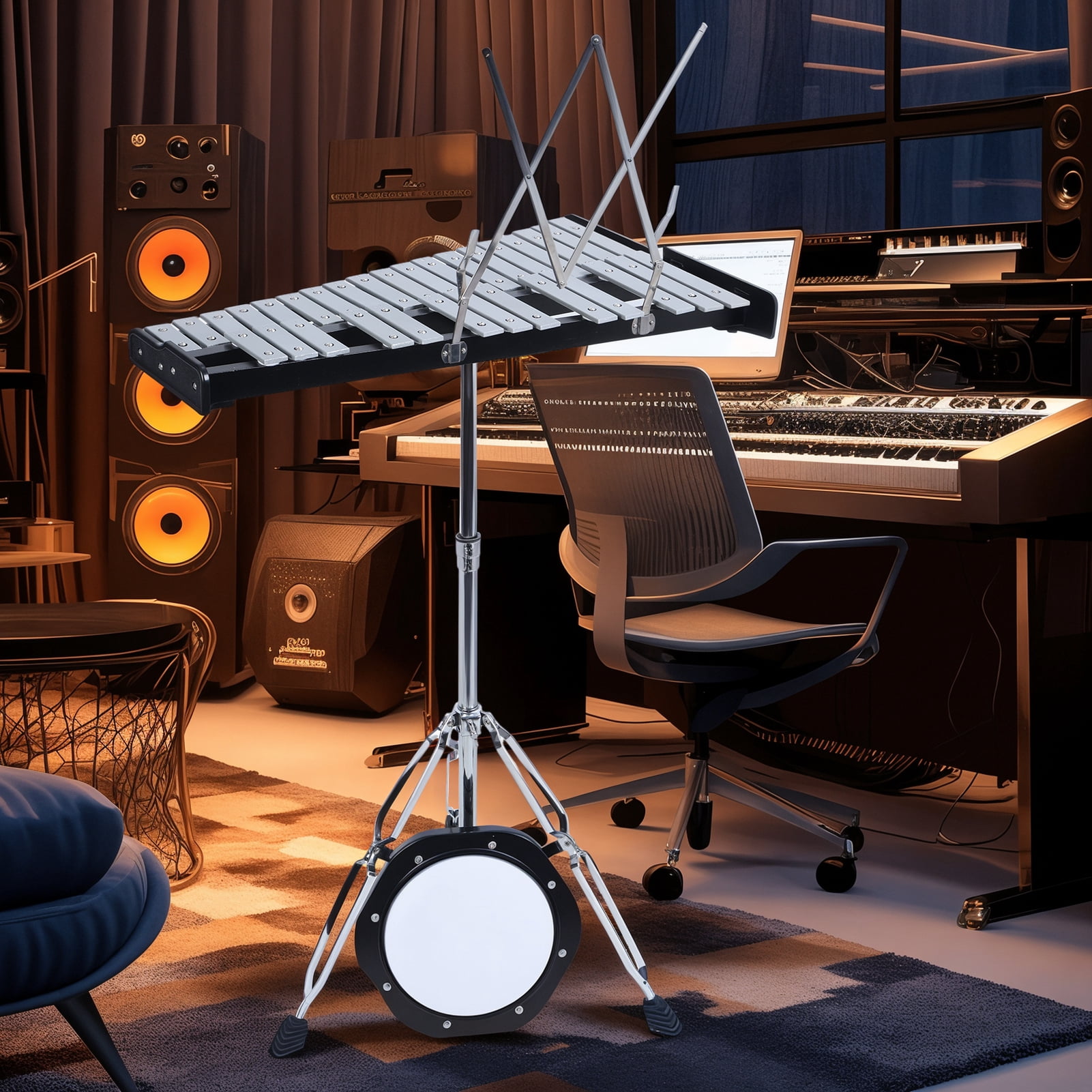 StarBay Glockenspiel Kit, 32 Notes, Portable With stand, mallets, drumsticks, carrying bag.