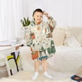 thumbnail image 6 of FORMRS Wearable Blanket Hoodie with Sleeves for Kids Cozy Flannel Sweatshirt, Beige Cats Reading, 6 of 7