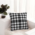 thumbnail image 6 of Yiaed White And Black Plaid Print Pillow Covers Super Soft Decorative Square Throw Pillow Covers Case Cushion Covers for Sofa Couch Bedroom Car Decor（No pillow core）-26"x26", 6 of 7