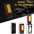 thumbnail image 3 of Potente luz de trabajo recargable, lámpara de taller LED de viaje con base magnética, linterna con IPX6 a prueba de agua, lámpara de mecánico para situaciones de emergencia, garaje y camping, 3 of 5
