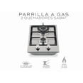 thumbnail image 2 of Parrilla A Gas De Acero Inoxidable 2 Quemadores Plata, 2 of 5