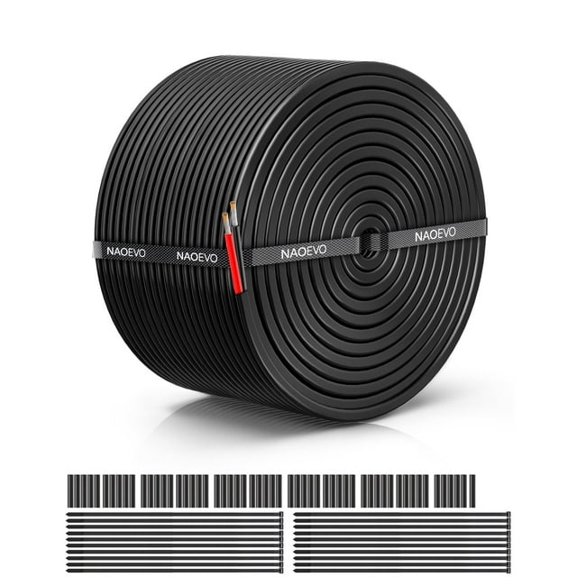 Cable eléctrico NAOEVO, calibre 20, 2 conductores, 20 AWG, 30 m