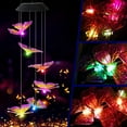 thumbnail image 3 of Pcapzz Wind Chime,Butterfly Wind Chime,Butterfly Solar Lights 120mAh Decorative Wind Chime Colorful Light Waterproof Hanging Lamp for Garden Home Yard, 3 of 10