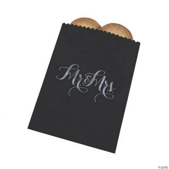 Elegant Silver Foil Paper Treat Bags, Wedding, Party Supplies, 50 Pieces