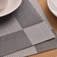 thumbnail image 5 of HEATSHAKING 4Pcs Heat Resistant Table Mats Silver Rectangle PVC Anti-slip Waterproof Materials, 5 of 8