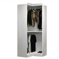 thumbnail image 3 of Pemberly Row 36" Corner Contemporary Engineered Wood Closet Organizer in White, 3 of 12
