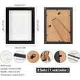 thumbnail image 2 of 2 Sets 2 Color Natural Wood Photo Frames Glass Display Pictures with Plastic Non-Trace Wall Hooks for Tabletop Display Photo Frame Rectangle Mixed Color 23x18x3.1cm 1 set/color, 2 of 6
