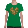 thumbnail image 2 of Floral Heart Design Women's T-shirt, 2 of 3
