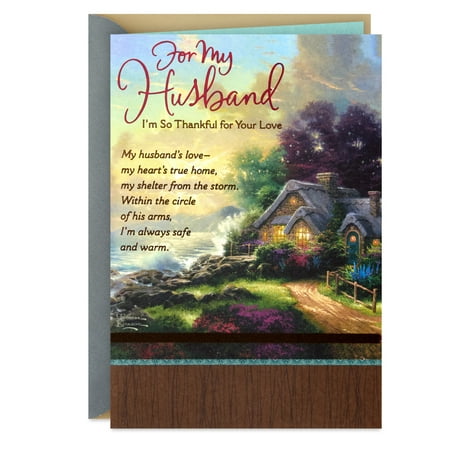 Hallmark Thomas Kinkade Father's Day Card for Husband (My Heart's True Home)