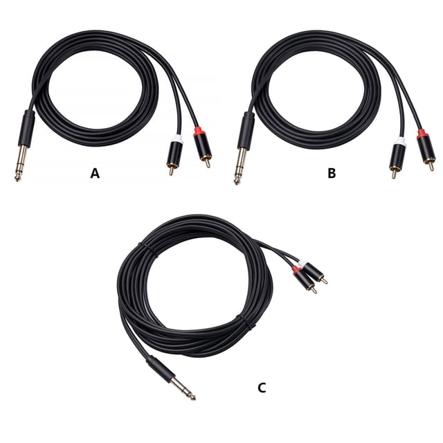 3.5 to 6.35 Audio Cable Tensile Resistance Cotton Good Contact Performance Easy to Apply Adapter Wire Aluminum Alloy Shell Strong Tensile Resistance 2M
