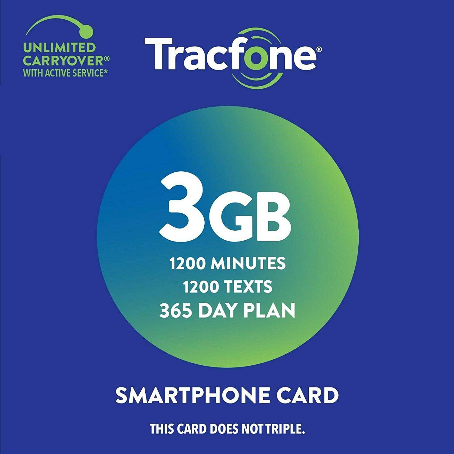 Tracfone Prepaid Wireless Smartphone 1 Year (365 Days) Plan + SIM