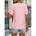 thumbnail image 4 of Blusas Casuales de Verano para Mujer, con Bordados Huecos, de Corta, Color Rosa, Talla L, 4 of 10