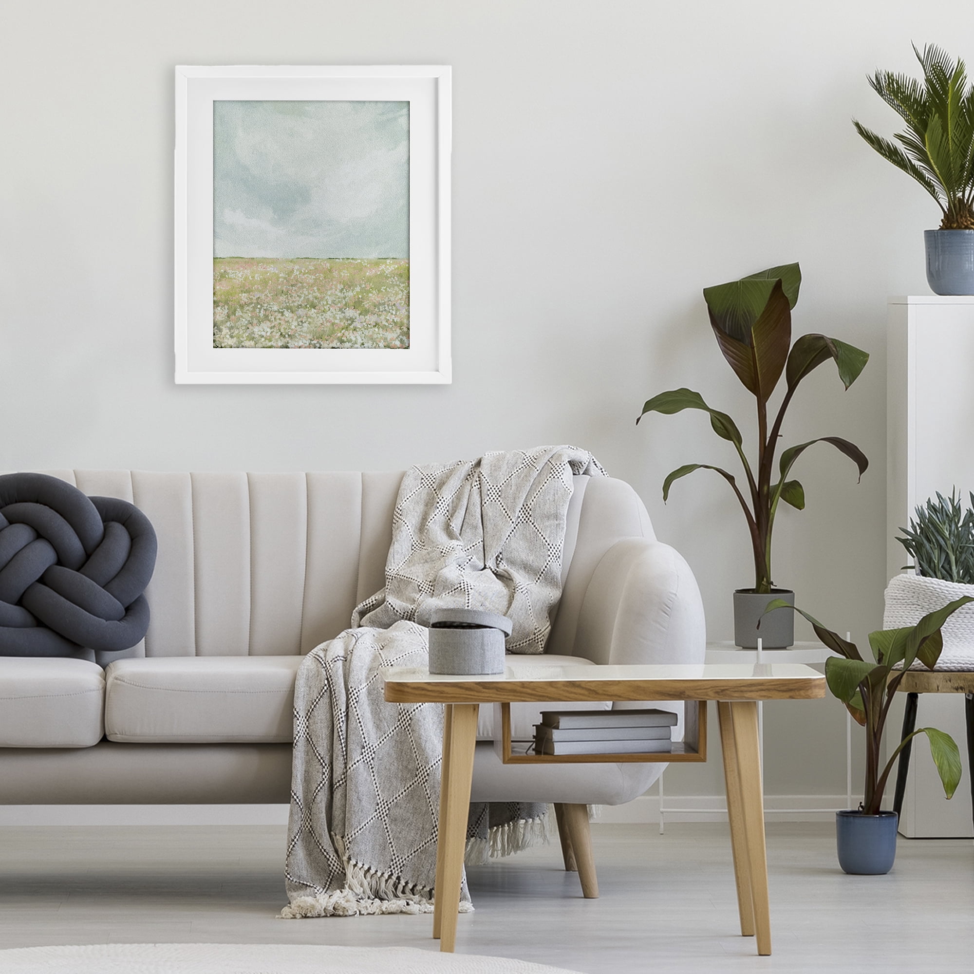 Stupell Industries Budding Field In Spring White Framed Print Under Glass, design by Leah Straatsma