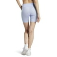 thumbnail image 2 of adidas Originals High Shine Shorts (Womens, Blue Dawn, LG, One Size), 2 of 3