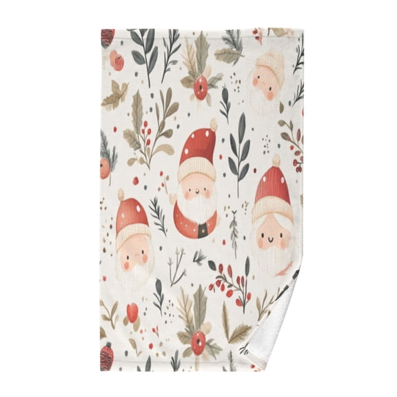 Pure Cotton Face Towel 16x28 Inches Hand Towel Bath Towel Hand Bath Towels Soft Good Water Absorption for Washing Face Wiping Face Cute Santa and Mistletoe