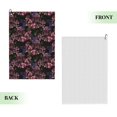 thumbnail image 2 of Easygdp Orchids Flowers Golf Towel 24x16in for Men and Women with Carabiner Clip for Easy Attachment, 2 of 8