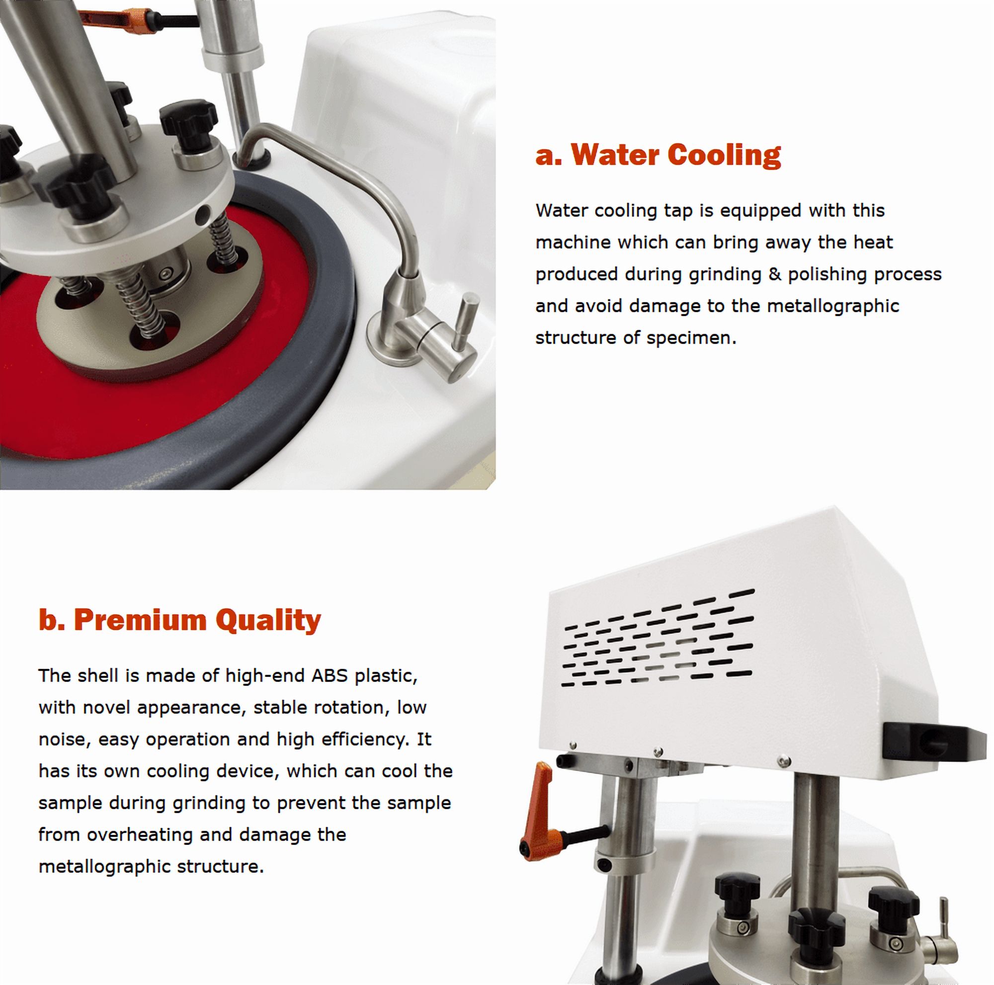 Metallographic Grinding Polishing Machine Desktop Single-Disc Stepless Speed 110V