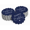 thumbnail image 2 of Inkdotpot 50 Pack Happy Birthday Favor Paper Tags Craft Real Silver Foil Hang Tags, 2 of 6