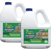 Green Gobbler Outdoor Cleaner Concentrate | Removes Tough Stains Caused by Algae, Mold & Mildew | Safe for Siding, Brick, Concrete, Wood & More | Phosphate-Free, Low Salt Formula, Safe Near Plants
