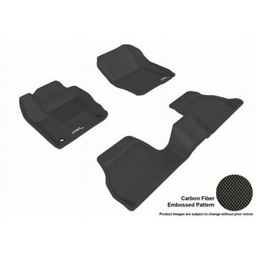 3D MAXpider 2012-2018 Fits Ford Focus 1st Row 2nd Row Kagu Carbon Fiber Embossed Pattern Black Floor Mat L1FR02901509