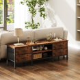 thumbnail image 4 of Hopper TV Stand with Storage  TV Table 55 Inch with Drawers for 60 65 Inch  TVs Console Table  TVs Bench for Living Room  Bedroom(Grey 55 Inch), 4 of 7