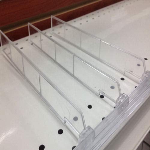 10 3 H Divider Universal Shelf Lip /& Adjustable Depth Divider Kit, 48 L Adhesive Front Lips w// 200