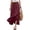 Wine_Skirt, variant on Women's Cotton Linen Midi Skirt Casual A Line Flowy Swing Elastic High Waist Midi Skirts Casual Beach Party Skirt Blue 2XL