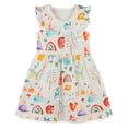 thumbnail image 1 of Qudderr Robe d'Été Sans Manches pour Filles 2-7T Robe Princesse Décontractée Imprimée en Coton pour Tout-Petits Enfants, 1 of 9