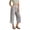 20# Gray, variant on Cropped Linen Gaucho Pants for Women High Waist Wide Leg Gauze Capri Pants Summer Casual Loose Fit Capris Green L