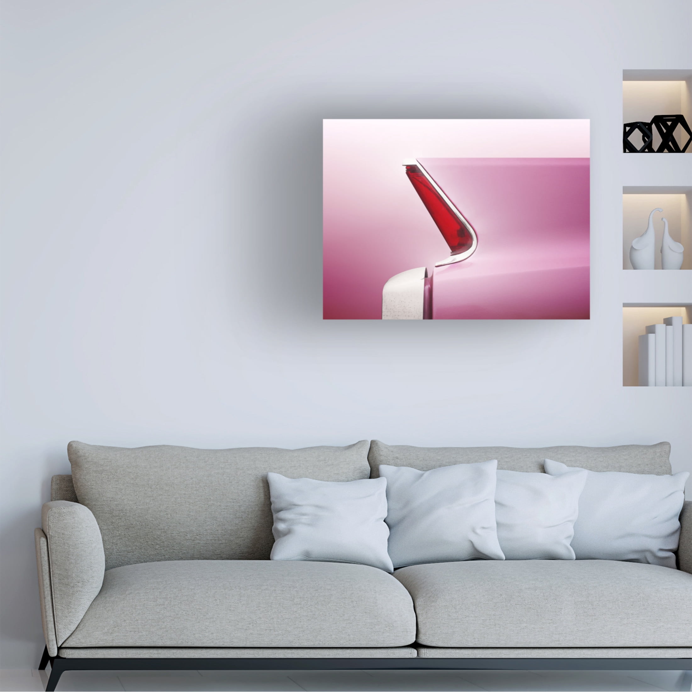 Trademark Fine Art Beate Gube American classic car Deville 1963 tail fin abstract Canvas Wall Art