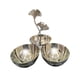 thumbnail image 1 of Cuencos decorativos en racimo, 3 en 1, cuencos de acero inoxidable para aperitivos, decorativos y conectados Mango de ginkgo, 1 of 9