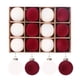 thumbnail image 4 of xihome Juego de 12 adornos navideños de bolas de terciopelo flocado, decoraciones colgantes de plstico de 8 cm para el rbol de Navidad., 4 of 9