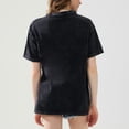 thumbnail image 4 of mfyjkho Tops Elegantes Para Mujer, Camisa De Verano Para Mujer, De Manga Corta, Cuello Redondo, Holgada, Con Estampado Versátil Y Cruzado En La Espalda Tops Para Salir Para Mujer Xl, 4 of 6