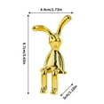 thumbnail image 3 of Steadline Electroplated Gold Rabbit Figurine with Crystal Base - Decorative Home Accent for Living Room Bedroom Shelf Display and Gift Giving Occasions - Elegant Holiday Decor Idea, 3 of 7