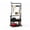 Black, variant on Sturdy metal coat rack with casters, 3-in-1 design, includes a basket and mirror, hanging coat rack, mobile coat rack with casters