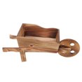 thumbnail image 3 of Flower Pot Wooden Cart Innovative Succulent Wheelbarrow Flower Pot for Courtyard Home Decoration, 3 of 9