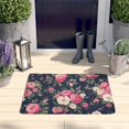 thumbnail image 2 of Pioneer Flower Floral Print Flannel Non Slip Door Rugs,Washable Door Mats Indoor,Decorative Door Mats,Dirt-Resistant and Absorbent Doormat for Entrance,Bedroom,Kitchen,Bathroom,23.5"x16", 2 of 5