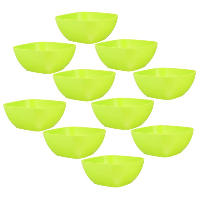 10 piezas de vasos de postre cuadrados, bandeja de plástico para frutas, recipiente para almuerzo, recipientes para almacenar verduras para refrigerador, ahorrador de productos