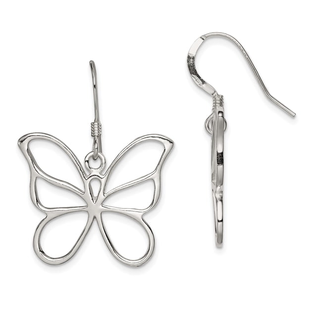 925 Sterling Silver Butterfly Earrings Drop Dangle Animal