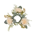 thumbnail image 4 of Anillos para velas, coronas, guirnaldas de velas, anillos para velas de flores de seda, candelabros, anillos, candelabros para festivales, sala de est Rosa, 4 of 8