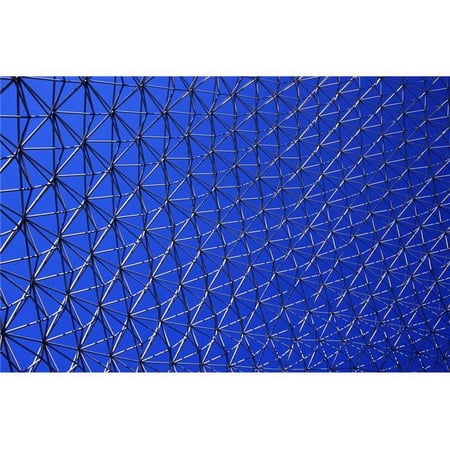 Metal Mesh Against A Blue Sky Bluesky Poster Print by David Chapman, 34 x 22 - Large