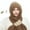 Caramel, variant on LINXI Winter Versatile Knitted Hooded Scarf for Women, Hat Scarf All-in-one Warm Windproof Fleece Cycling Protection Ear Cap