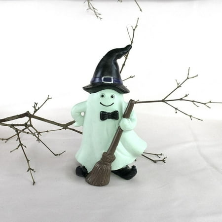 

Charm: Ghostly Resin Decor Seated Reader Sweeping Spirit Lazy Lounger Bookworm Unique Home Accents
