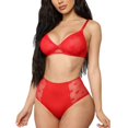 thumbnail image 2 of VISgogo Conjunto de lencería de 2 piezas para mujer, sujetador transparente con tiras ajustables + Tanga Babydoll Ropa de dormir VISgogo  moda, 2 of 3